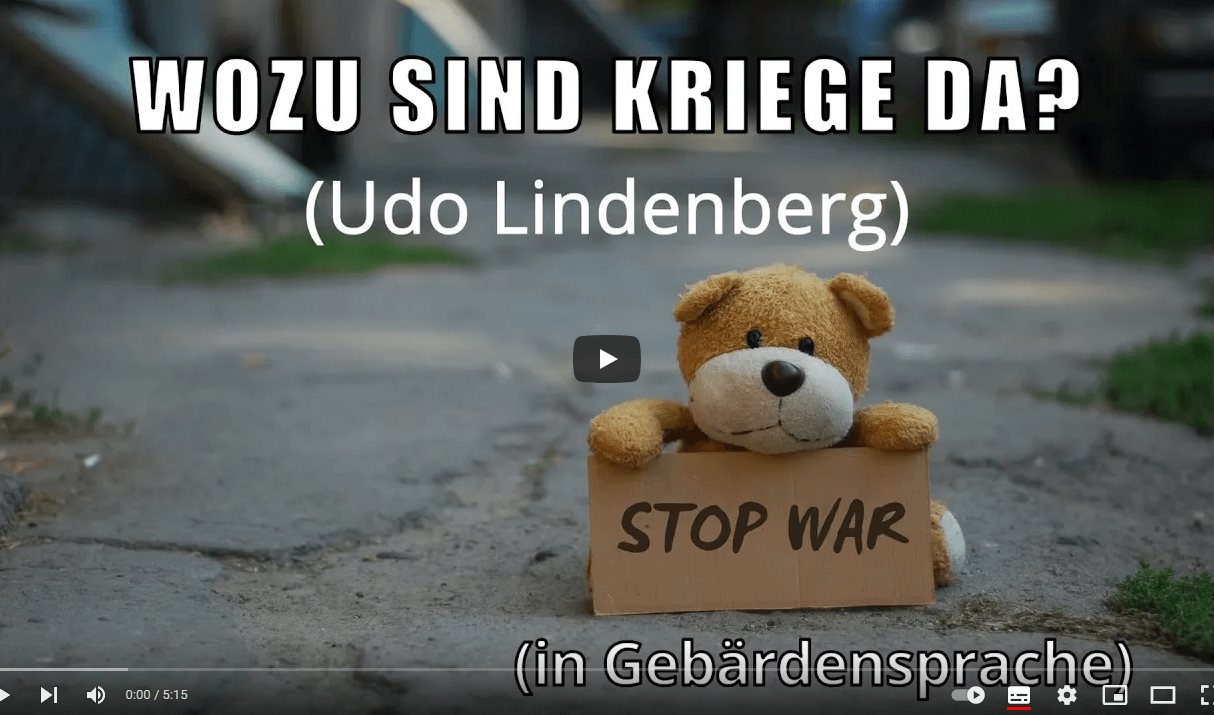 Wozu sind Kriege da? – Udo Lindenberg (in Gebärdensprache)